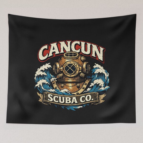 Item preview, Cancun Submersion Helmet Marine Enthusiast Art designed and sold by Tsugraf Designs.