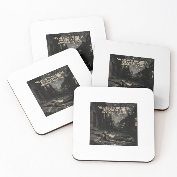 Item preview, Oscar Wilde Inspired Beautiful Art - Night Sky Illustration - We’re All in the Gutter Looking at the Stars Quote designed and sold by Donsean22.