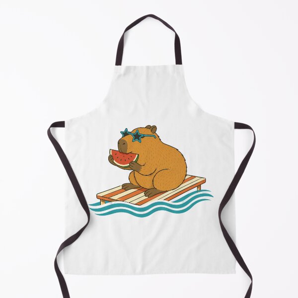 Item preview, Chill Capybara Summer Aesthetic Sunglasses Watermelon Raft designed and sold by chattsuede.