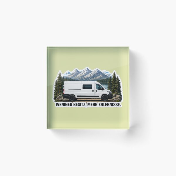 Item preview, German Vanlife Weniger Besitz Mehr Erlebnisse The Essence of Nomads designed and sold by Northcrest Co..