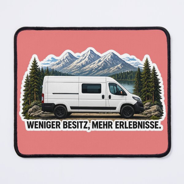 Item preview, German Vanlife Weniger Besitz Mehr Erlebnisse The Essence of Nomads designed and sold by Northcrest Co..