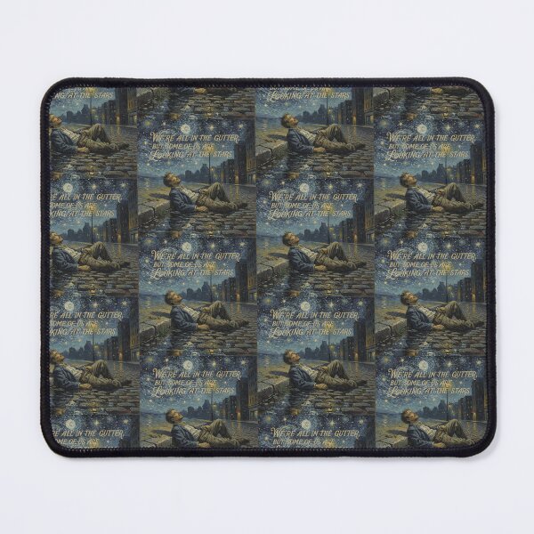 Item preview, Oscar Wilde Inspired Beautiful Van Gogh Inspired Art - Night Sky Illustration - We’re All in the Gutter Looking at the Stars Quote designed and sold by Donsean22.