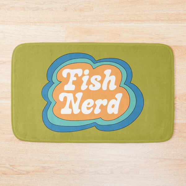 Item preview, Fish Nerd (Yellow on Green) designed and sold by yellowflowerhut.