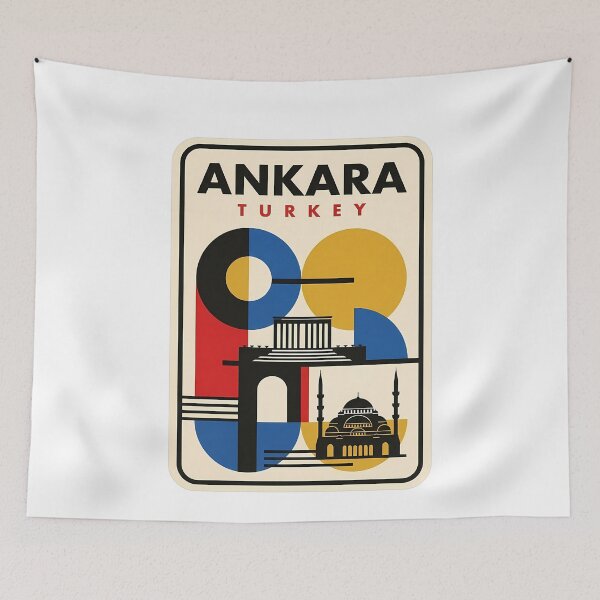 Item preview, Ankara Turkey Geometric Travel Landmark Abstract Style designed and sold by k3rstman1.