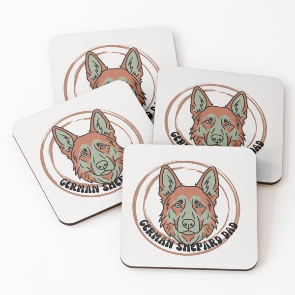 Item preview, Vintage Retro German Shepherd Dog Dad Badge - 70s Style designed and sold by natayzedes.