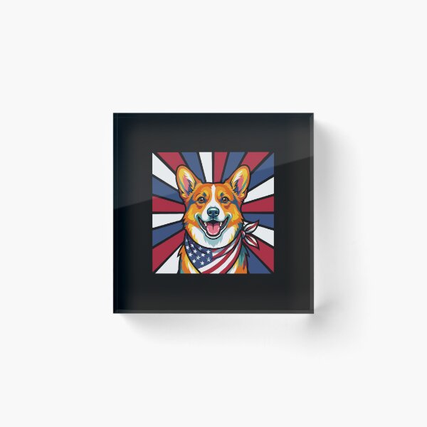 Item preview, Pembroke Welsh Corgi 4th of July Dog – Patriotic USA Puppy Gift designed and sold by The Real Life Symphony.