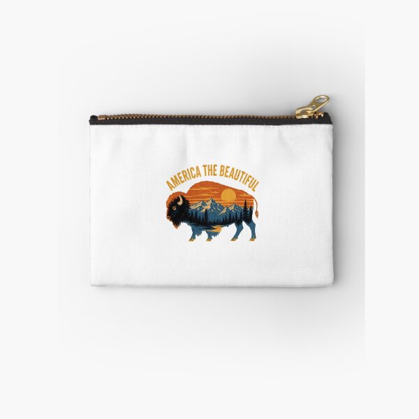 Item preview, America The Beautiful Bison Vintage Mountain Landscape designed and sold by chattsuede.