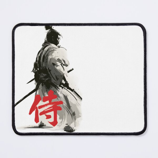 Item preview, Ink Wash Samurai Warrior Background - Japanese Kanji Shodo Art designed and sold by Structure-Blue.