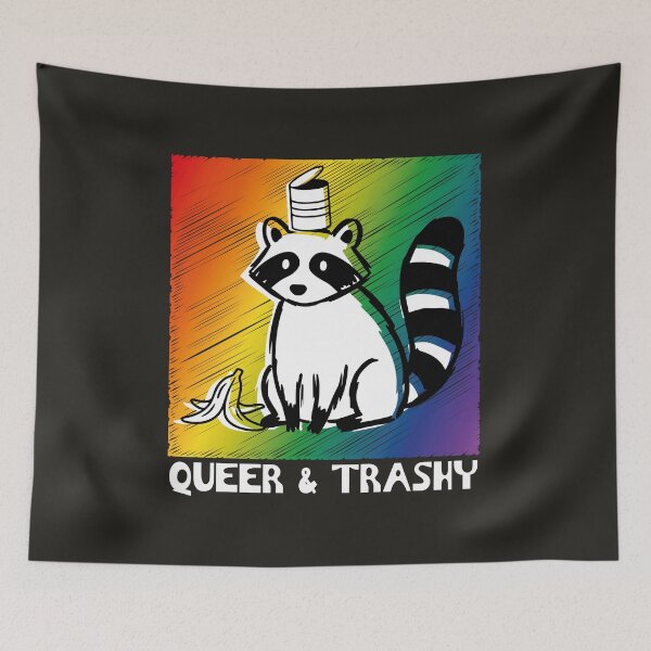 Item preview, Queer & Trashy Gay Raccoon with Garbage designed and sold by TackyTime.