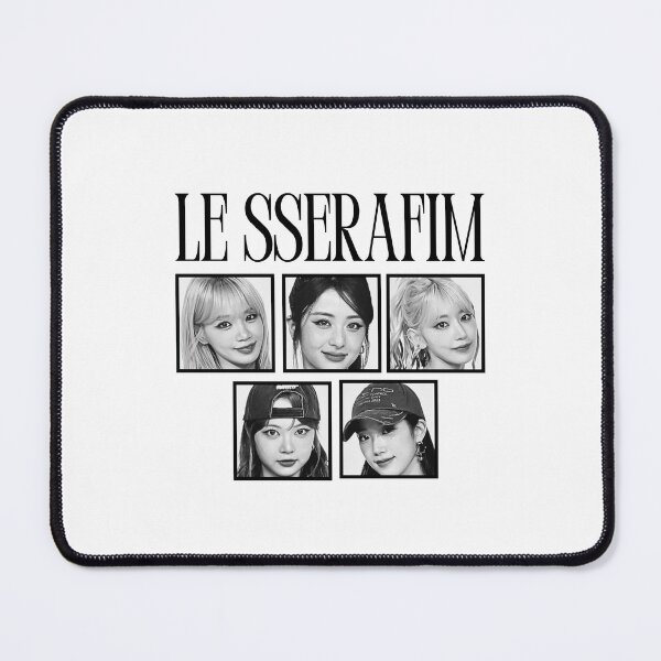 Item preview, Le Sserafimm Square Full Group Kpop Girl Group Black and White Collage Design designed and sold by AJUNICE STUDIO.