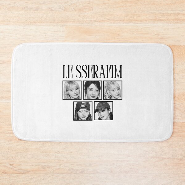 Item preview, Le Sserafimm Square Full Group Kpop Girl Group Black and White Collage Design designed and sold by AJUNICE STUDIO.