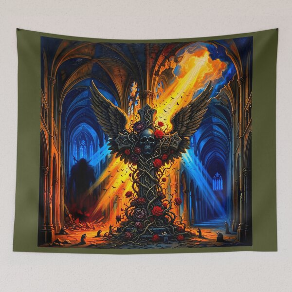 Item preview, Dark Gothic Art &amp; Fine Art Prints (1:1 Square Posters) designed and sold by Cyber-ART-Studio.