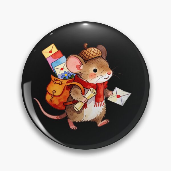 Item preview, Woodland Mouse Postman Sticker | Cozy Cottagecore Forest Friend designed and sold by AillustriaAK.