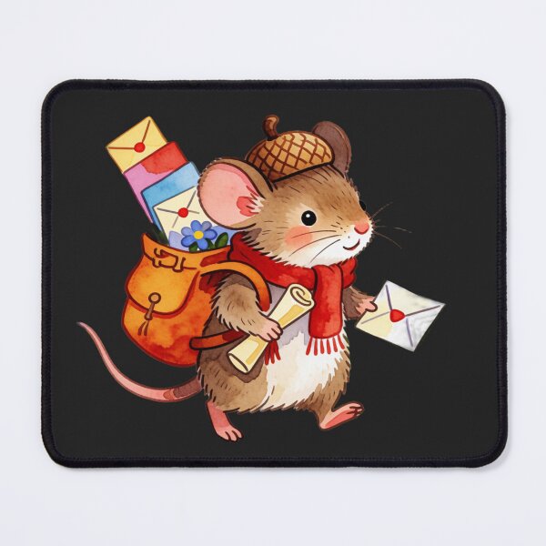 Item preview, Woodland Mouse Postman Sticker | Cozy Cottagecore Forest Friend designed and sold by AillustriaAK.