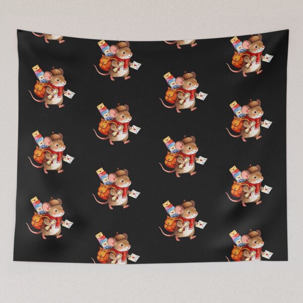 Item preview, Woodland Mouse Postman Sticker | Cozy Cottagecore Forest Friend designed and sold by AillustriaAK.