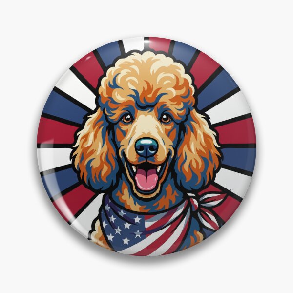 Item preview, Poodle 4th of July Dog – Patriotic USA Puppy Gift designed and sold by The Real Life Symphony.