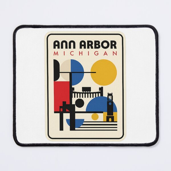 Item preview, Retro Ann Arbor Michigan Geometric City Skyline designed and sold by k3rstman1.