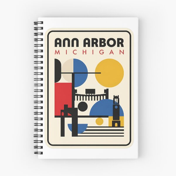 Item preview, Retro Ann Arbor Michigan Geometric City Skyline designed and sold by k3rstman1.