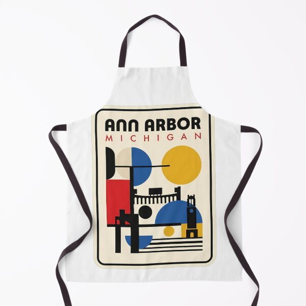 Item preview, Retro Ann Arbor Michigan Geometric City Skyline designed and sold by k3rstman1.