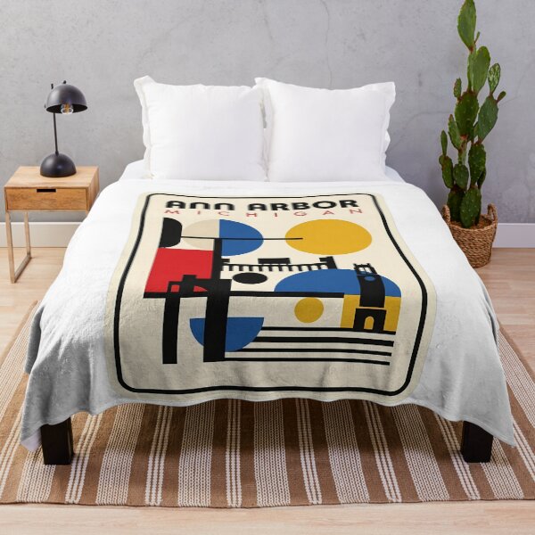 Item preview, Retro Ann Arbor Michigan Geometric City Skyline designed and sold by k3rstman1.