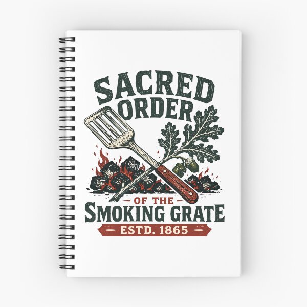 Item preview, Sacred Order Smoking Grate BBQ Vintage Grilling Emblem designed and sold by chattsuede.