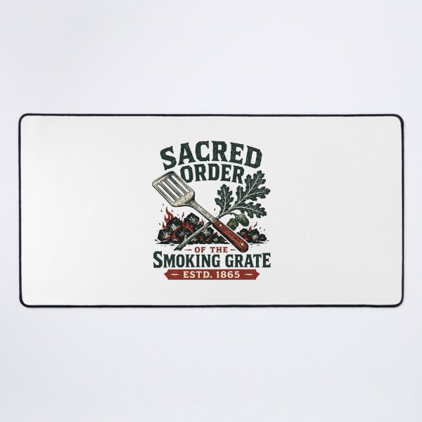 Item preview, Sacred Order Smoking Grate BBQ Vintage Grilling Emblem designed and sold by chattsuede.