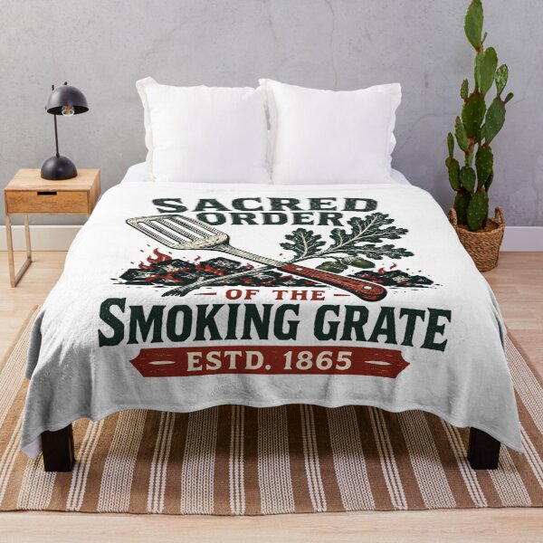 Item preview, Sacred Order Smoking Grate BBQ Vintage Grilling Emblem designed and sold by chattsuede.
