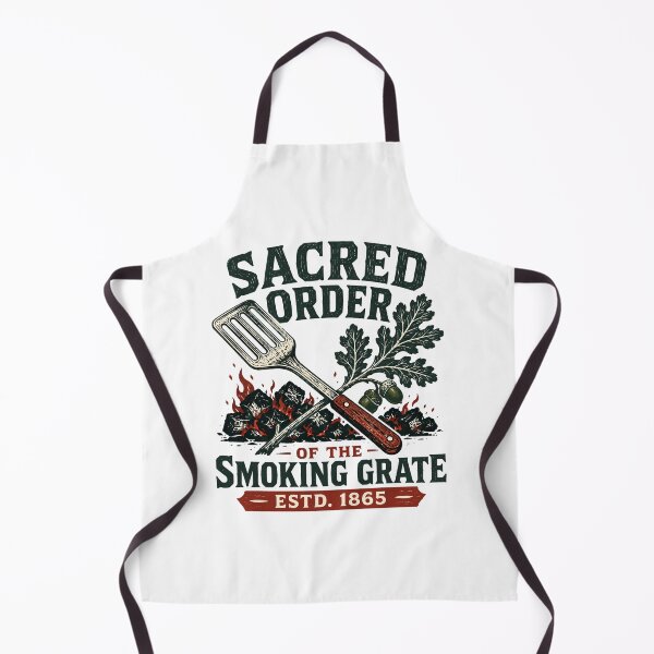 Item preview, Sacred Order Smoking Grate BBQ Vintage Grilling Emblem designed and sold by chattsuede.