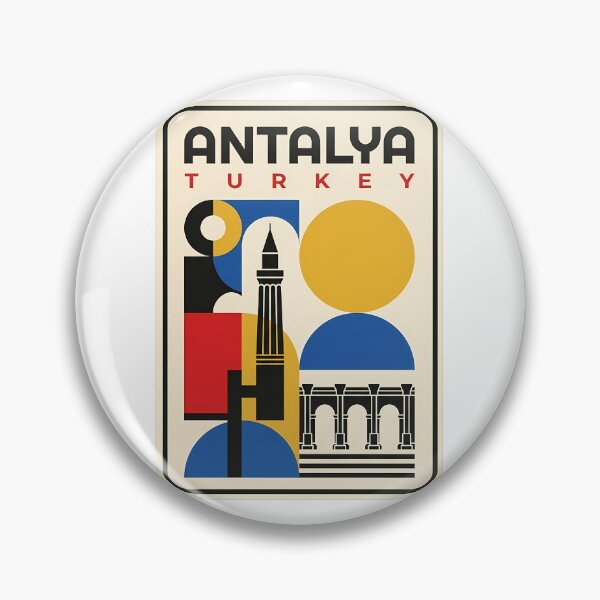 Item preview, Vintage Geometric Antalya Turkey Travel Art designed and sold by k3rstman1.