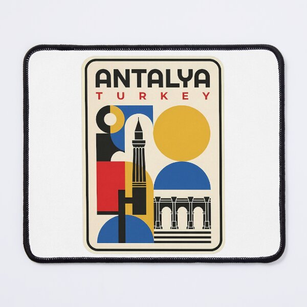 Item preview, Vintage Geometric Antalya Turkey Travel Art designed and sold by k3rstman1.