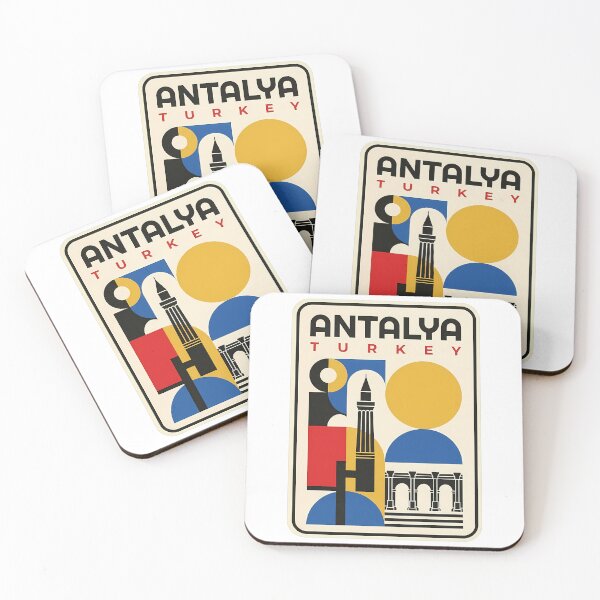 Item preview, Vintage Geometric Antalya Turkey Travel Art designed and sold by k3rstman1.