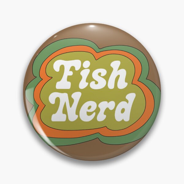 Item preview, Fish Nerd (Green on Brown) designed and sold by yellowflowerhut.