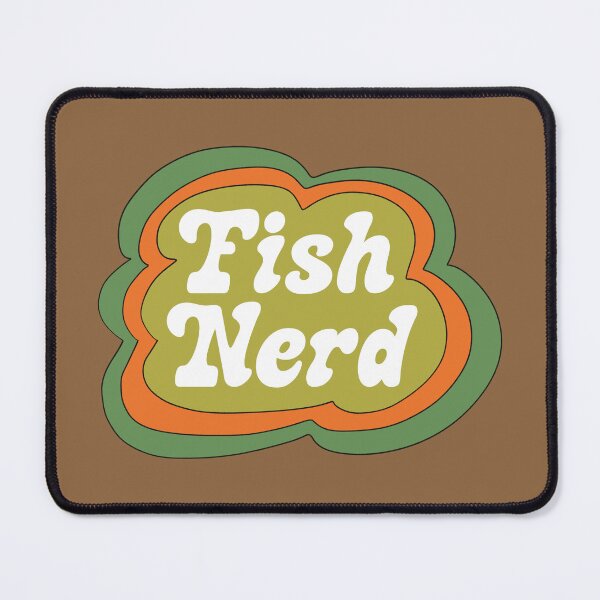 Item preview, Fish Nerd (Green on Brown) designed and sold by yellowflowerhut.