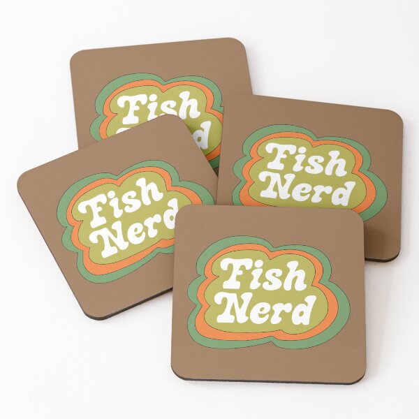 Item preview, Fish Nerd (Green on Brown) designed and sold by yellowflowerhut.
