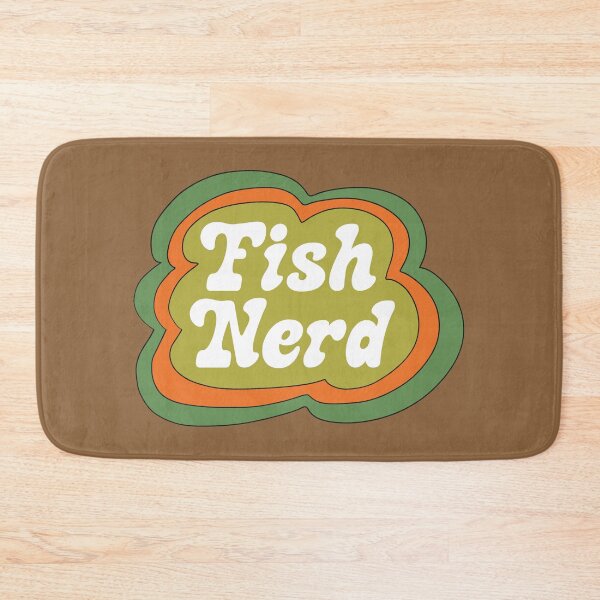 Item preview, Fish Nerd (Green on Brown) designed and sold by yellowflowerhut.