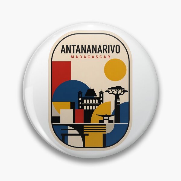 Item preview, Antananarivo Madagascar Vintage Geometric Travel Landmark designed and sold by k3rstman1.