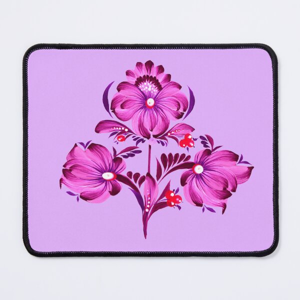 Item preview, bouquet of pink flowers, Ukraine art, Petrykivka style, author's drawing designed and sold by Sunflower-7.