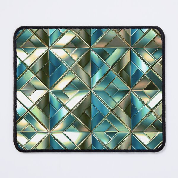 Item preview, Blue Metallic Hues And Brushed Golden Architectural Pattern designed and sold by DEC02.