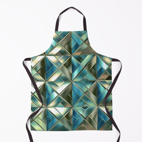 Item preview, Blue Metallic Hues And Brushed Golden Architectural Pattern designed and sold by DEC02.