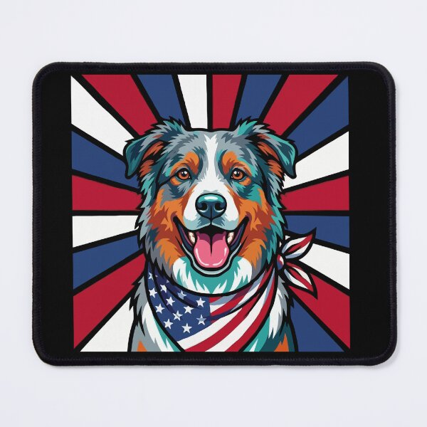 Item preview, Australian Shepherd 4th of July Dog – Patriotic USA Puppy Gift designed and sold by The Real Life Symphony.