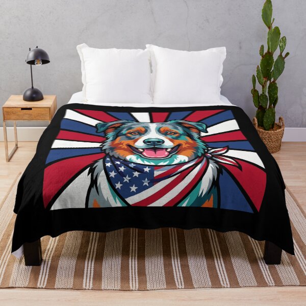 Item preview, Australian Shepherd 4th of July Dog – Patriotic USA Puppy Gift designed and sold by The Real Life Symphony.
