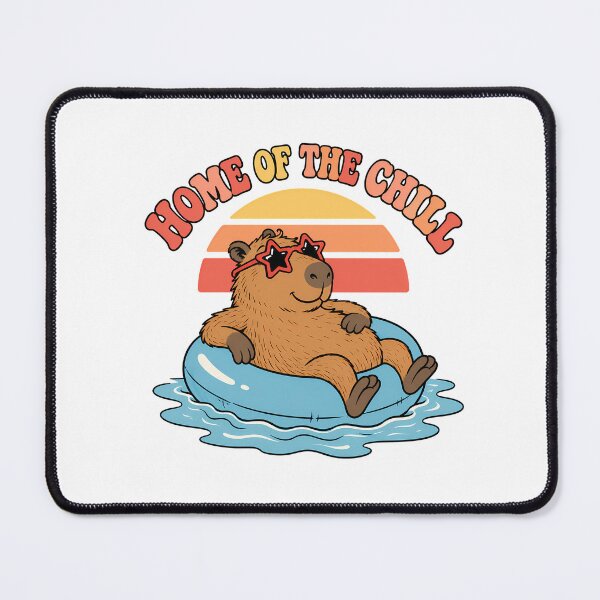Item preview, Capybara Home Of The Chill Retro Pool Floatie designed and sold by chattsuede.