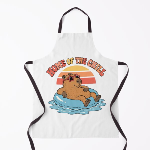 Item preview, Capybara Home Of The Chill Retro Pool Floatie designed and sold by chattsuede.