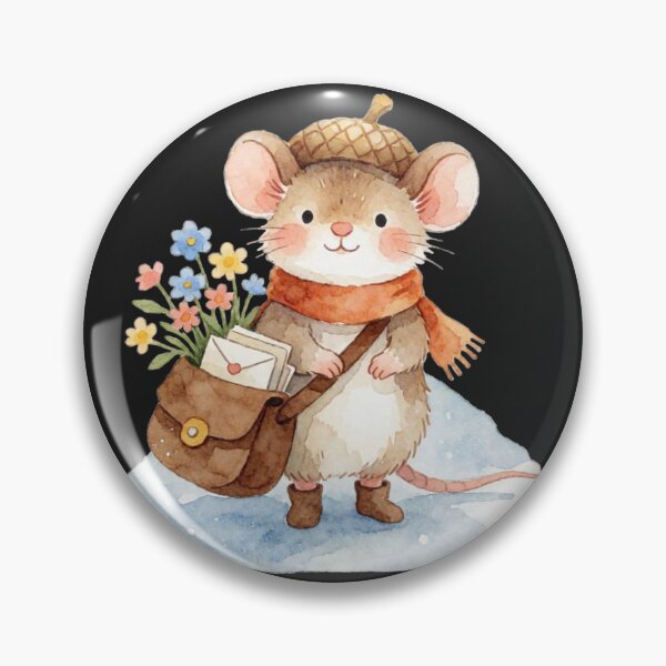 Item preview, Woodland Mouse Postman Sticker | Cozy Cottagecore Forest Friend designed and sold by AillustriaAK.