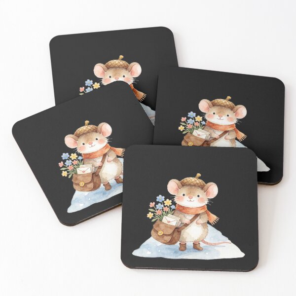Item preview, Woodland Mouse Postman Sticker | Cozy Cottagecore Forest Friend designed and sold by AillustriaAK.