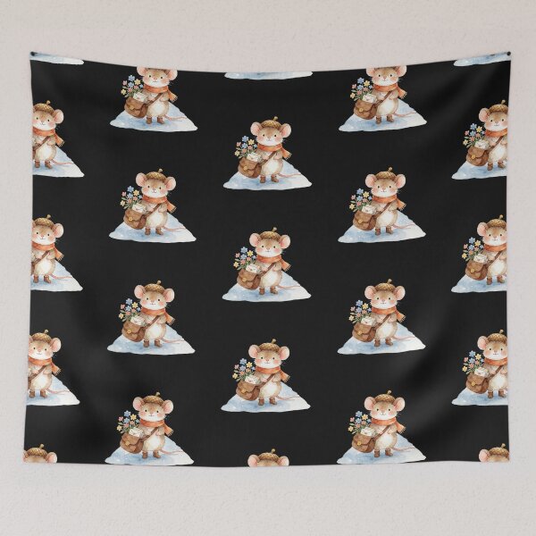 Item preview, Woodland Mouse Postman Sticker | Cozy Cottagecore Forest Friend designed and sold by AillustriaAK.