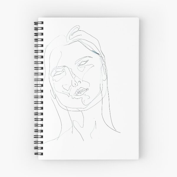 Aperçu de l'œuvre Estampe d'art représentant un visage de femme — Portrait expressif au trait créée et vendue par essentialink.