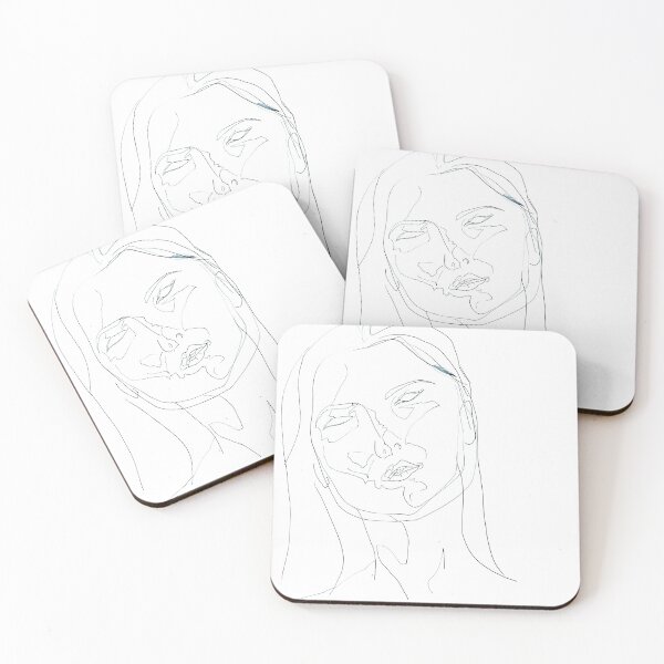 Item preview, Woman's Face Drawing Art Print — Expressive Line Art Portrait designed and sold by essentialink.