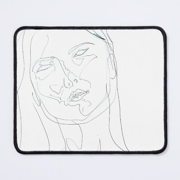 Item preview, Woman's Face Drawing Art Print — Expressive Line Art Portrait designed and sold by essentialink.