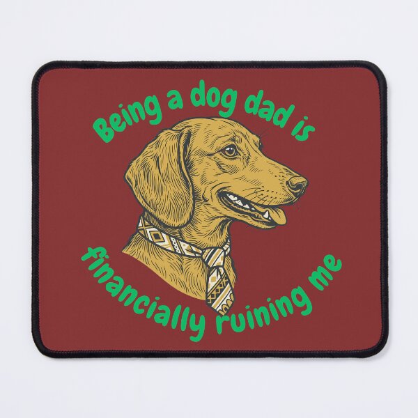 Item preview, Funny Retro Yellow Dachshund Dog Dad Financial Reality Humor designed and sold by natayzedes.